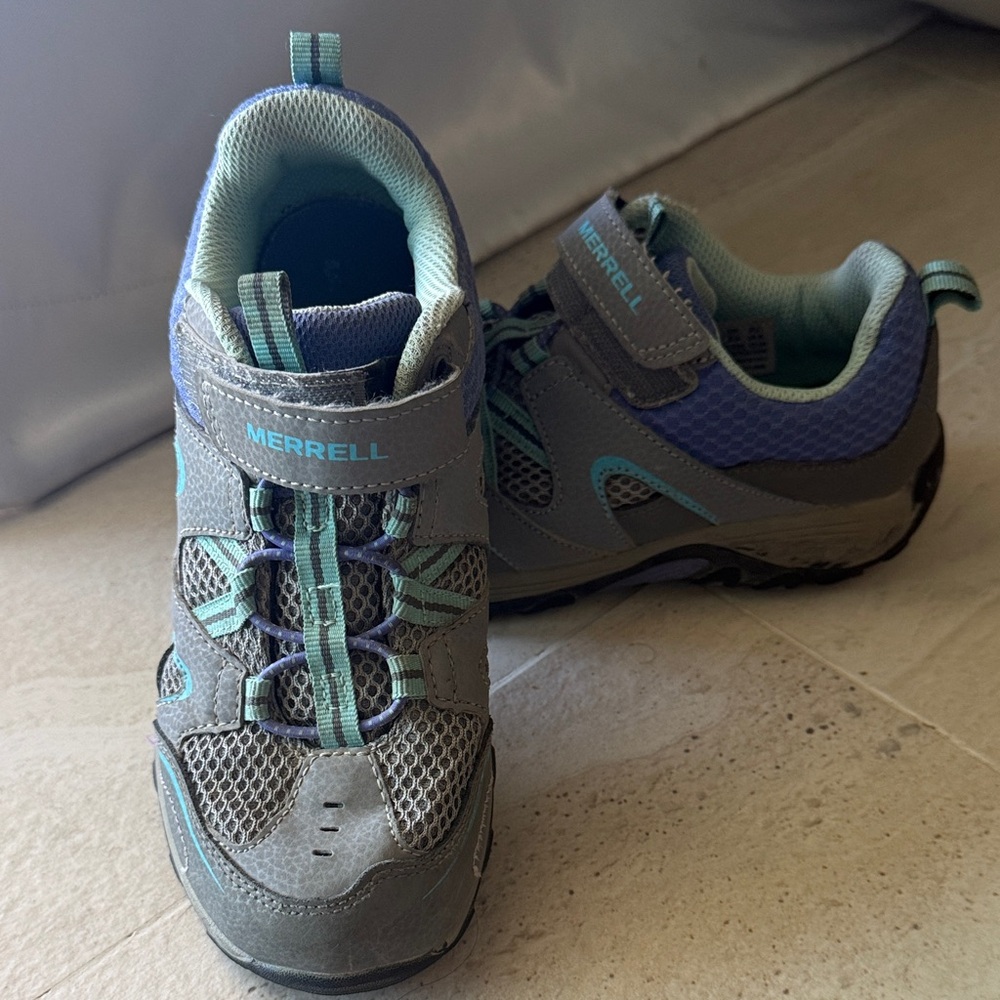 Merrell Kids' Gray and Teal Sneakers